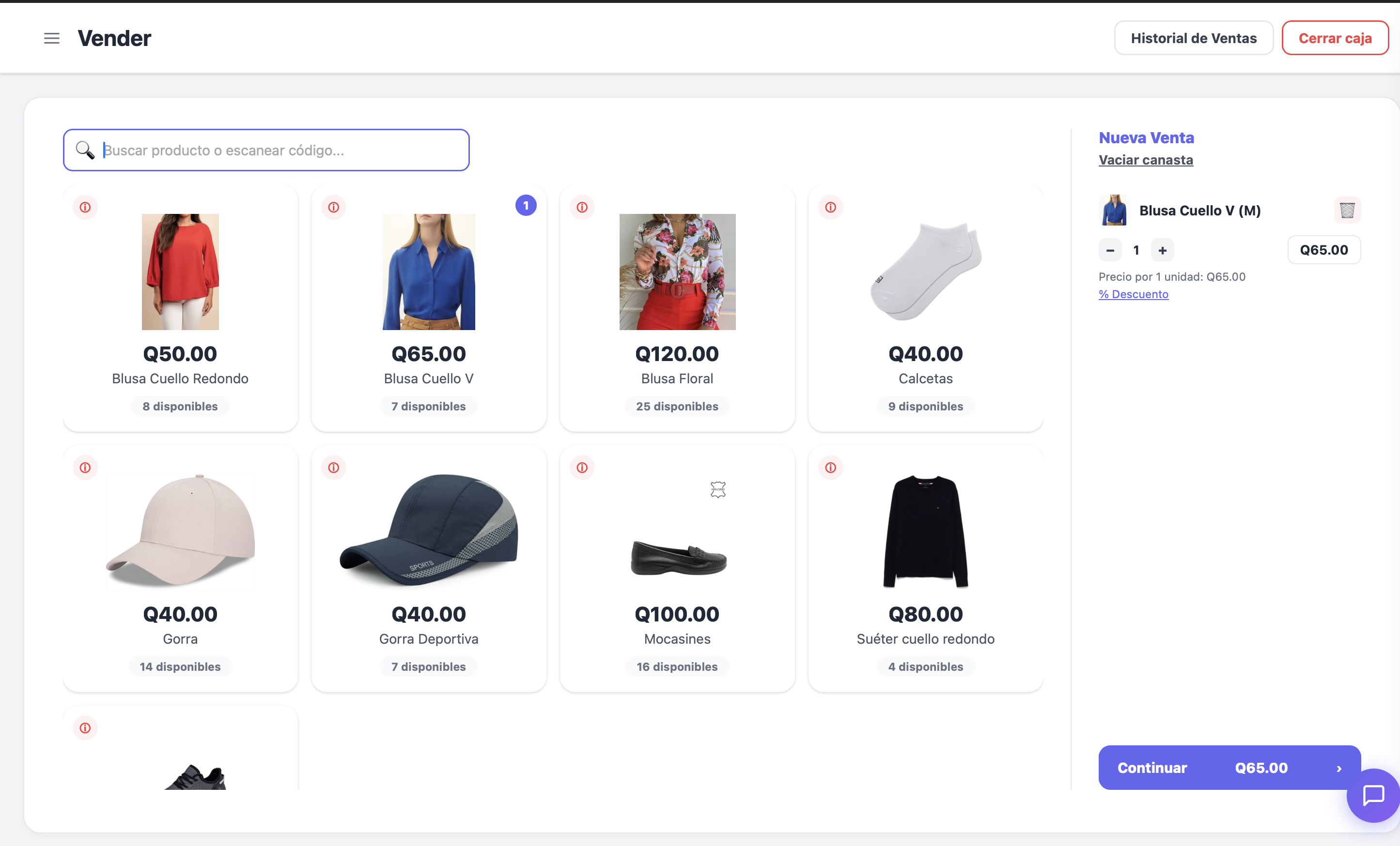 Ventas — Vendly